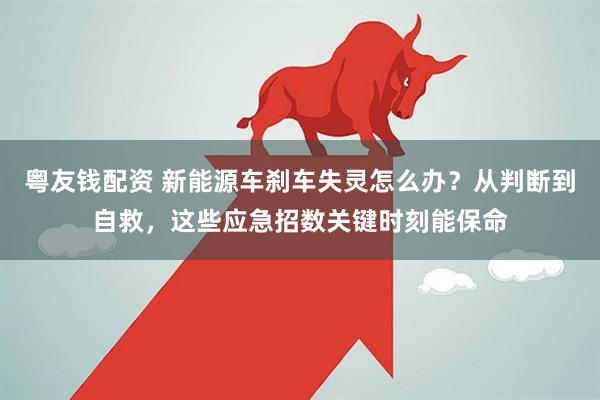粤友钱配资 新能源车刹车失灵怎么办？从判断到自救，这些应急招数关键时刻能保命